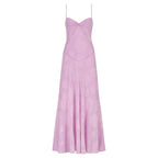 Floral Jacquard Maxi Gown with Corset Back