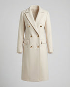 Women's Double-Breasted Cashmere Blend Longline Coat
