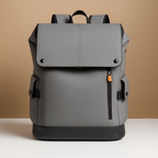 Men's PU Leather Backpack with Laptop Sleeve